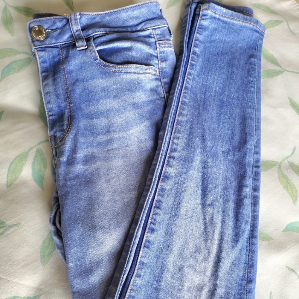 American Eagle Hi-Rise Jeggings High Waisted Jeans Super Stretch Denim Size 6